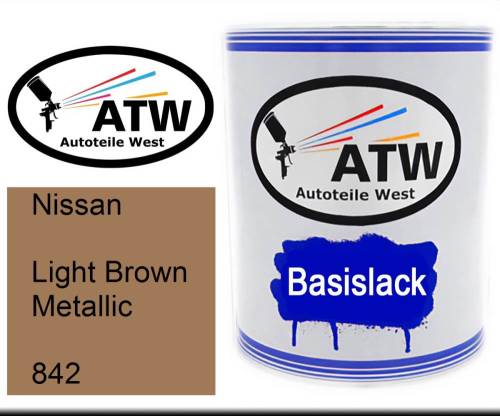 Nissan, Light Brown Metallic, 842: 1L Lackdose, von ATW Autoteile West.